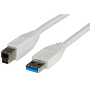 Roline VALUE USB3.0 kabel TIP A-B M/M, 3.0m, bijeli   / 11.99.8871